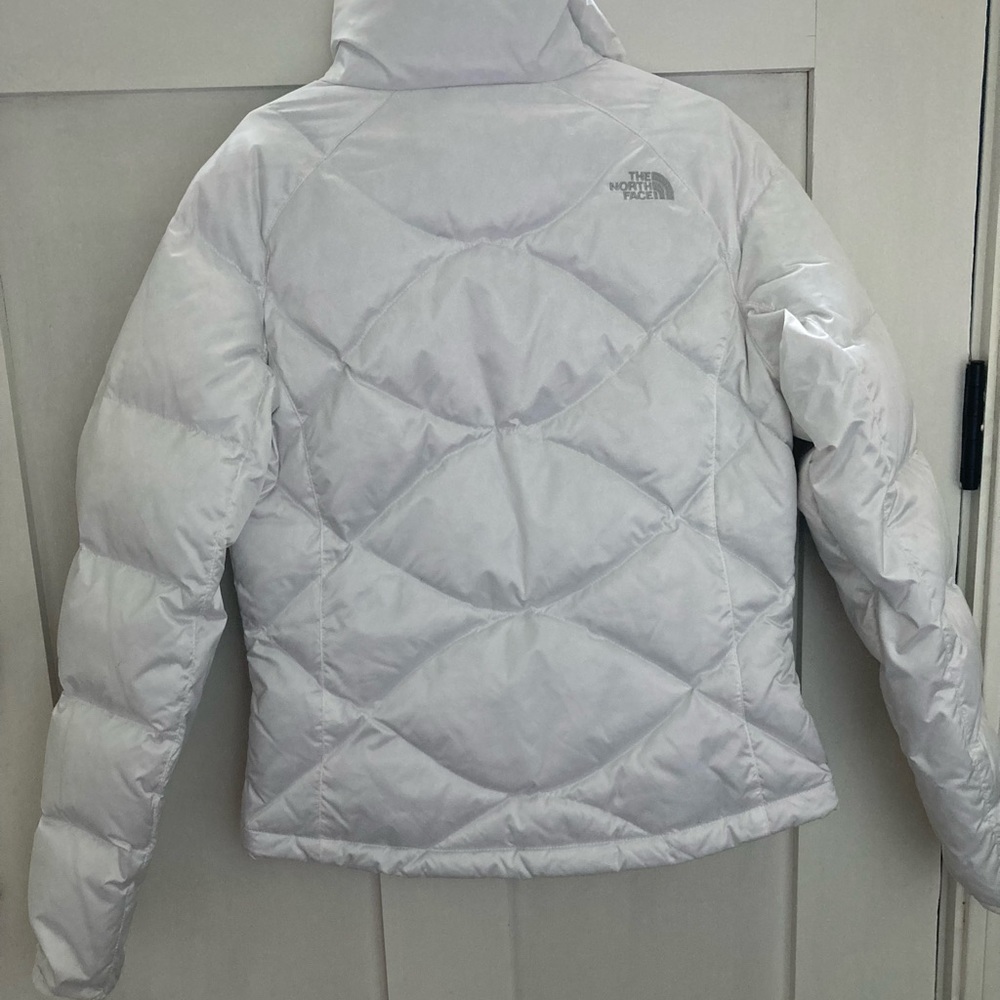 The North Face women’s white down jacket